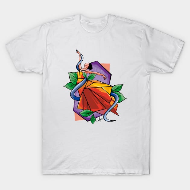 Dance geometric T-Shirt by Paul Draw